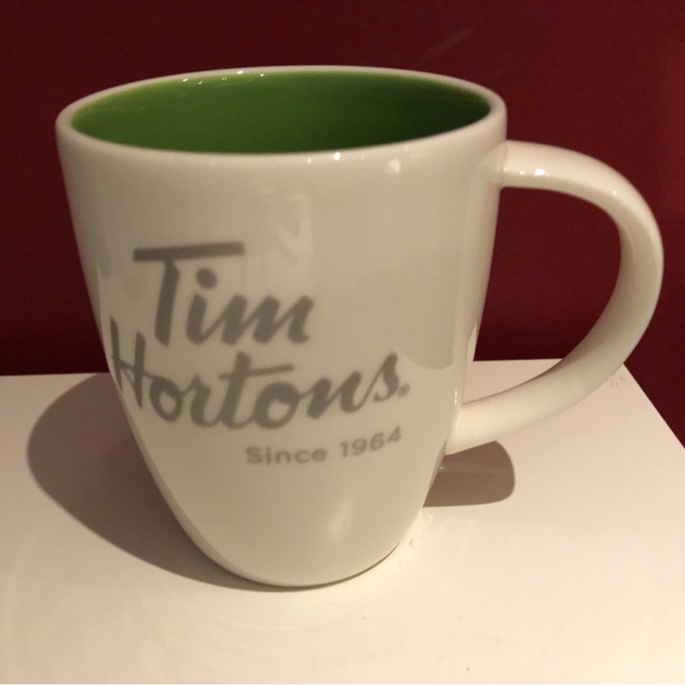 Tim Hortons White and Green Mug